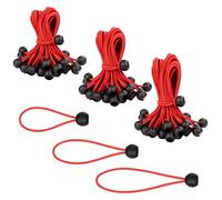 18 Confezione Da Cordini Elastici Con Sfera ，Corde Elastiche Con Sfere, Tendeurs Per Teloni, Per Occhiellati Per Fissare Teloni, Tende Da Sole, Tende Da Campeggio, Tubi Flessibili (10/15/20 Cm)