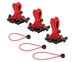 18 Confezione Da Cordini Elastici Con Sfera ，Corde Elastiche Con Sfere, Tendeurs Per Teloni, Per Occhiellati Per Fissare Teloni, Tende Da Sole, Tende Da Campeggio, Tubi Flessibili (10/15/20 Cm)