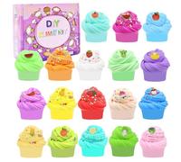 18 Confezioni Kit Slime, Kit fai da te Giocattoli Antistress Super Elastico e Non Appiccicoso Fluffy Butter Slime Regalini di Compleanno per Bambini