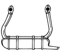 18 cv Silenziatore posteriore per Autobianchi Bianchina Coup 0.5 499 cc 13 KW 1