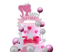 18 Decorazioni per Torte Rosa, Decorazione per Compleanno, Principessa, Cucina