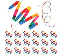 18 fasce da danza per bambini, con asta da 2 m, per ginnastica ritmica, per palestra, circo, spettacolo di carnevale