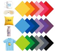 18 Fogli di Infusible Transfer Ink Sheets Carta di Trasferimento 30.5 x 30.5 cm Patterns Fogli di Inchiostro Infusibile Decorati per DIY Tazza e Vestiti (18 Couleurs)