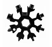 18 in 1 fiocco di neve multitool, uomo e donna, idea regalo eccellente per calze in acciaio inox, cacciavite, chiave apribottiglie, per campeggio all'aperto, viaggi (nero)