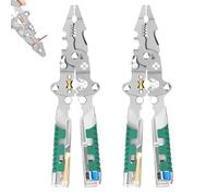 18 in 1 Foldable Wire Stripper, Multifunction Wire Stripper with Voltage Tester for Home Repair, Auto Wiring, Outdoor Projects, DIY Electricians (2PCS)