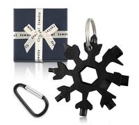18-in-1 Multi-Tool Snowflake, Strumento Fiocco di Neve, Portachiavi Fiocco di Neve, Attrezzo Utensile Multifunzione Acciaio Inox Portatile, Snowflake Multitool per All'aperto Campeggio Avventura