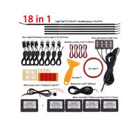 (18 in 1 non arcobaleno) 18 in 1 Symphony Streamer Luci ambientali per auto Striscia LED in acrilico