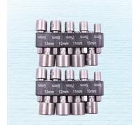 18 in 1 Set di bussole per punte scanalate esagonali non magnetiche Kit di