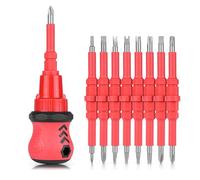 18 in 1 Set di cacciaviti isolati testa cacciavite multifunzione cricchetto strumento di manutenzione portatile set isolato elettricista