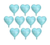 18 Inch Heart Foil Balloons 10 Pack | Auto - Closure Design for Easy Inflation & Security | Romantic Party Decor for Wedding/Birthday/Anniversary | 8 Vibrant Colors, Resilient (Heart Shape)