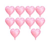 18 Inch Heart Foil Balloons 10 Pack | Auto - Closure Design for Easy Inflation & Security | Romantic Party Decor for Wedding/Birthday/Anniversary | 8 Vibrant Colors, Resilient (Heart Shape)