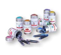 18 J Herbin Writing Ink Cartridges - Blue, orange, black, pink and green