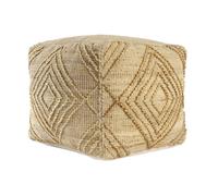 18 " Juta Naturale Miscela Cubo Geometrico Pouf Ottomano