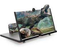 18" Lente di ingrandimento,3D HD Schermo del Telefono da,d'Ingrandimento per Telefono Cellulare Ingrandimento con Supporto Pieghevole Video Amplificatore per Tutti Smartphone (Nero)