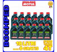 18 LITRI olio motore MOTUL 5100 15W-50 DUCATI Monster 600 1993 2001 SYNT 18MO52