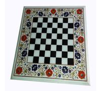 18 " Marmo Caffè Scacchi Table Top Marmo Pietra Dura Handmade Arredo Casa