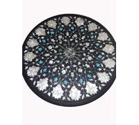 18 " Marmo Nero Table Top Pietre Semi Preziose Inserto Casa & Giardino
