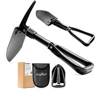 18'' Military Folding Camping Shovel, Offroad Survival High Carbon Steel Shovel (Black) AugTouf by toolant