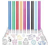 18 mine compatibili con ricariche Legami, penne gel per inchiostro cancellabile, altezza 13 cm, punta 0,7 mm, ricariche con rotolo di inchiostro cancellabile, 9 colori