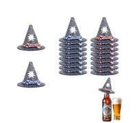18 mini cappelli decorativi per Oktoberfest, piccolo cappello in feltro bavarese