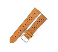 18 mm-24 mm, lunghezza 19 cm, cinturino in pelle da uomo, stile vintage, cinturino impermeabile e traspirante, sostituibile con accessori per dipendenti,Linea marrone-marrone,19mm