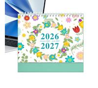 18 Month Desk Calendar 2026-2027, Spiral-Bound Monthly Planner for Desktop, Functional and Stylish Calendar for Daily and Weekly Planning, Bedroom, Nursery, Holiday, Christmas