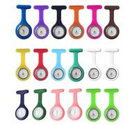 18 orologi da infermiera con clip, per donne e uomini, in silicone, con stetoscopio da taschino con tasca per dottori di seconda mano, per settimana, dottore, infermiere, lauree, regali di Natale e