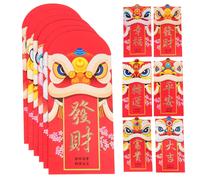 18 Pcs Busta Porta Soldi Buste Lettere Rosse Inviluppo Denaro Fortunato