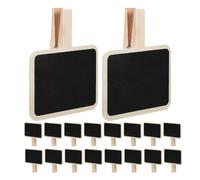 18 Pcs Clip Per Lavagna in Legno Fermagli Cartelli Da Tavolo Gesso Etichette