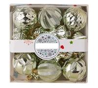 18 Pcs Exquisite Christmas Ornaments Set, Colorful Hanging Baubles for Xmas Tree Holiday Wedding Home Decor Decorazioni glitterate(Style 4)