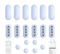 18 PCS Paracolpi Tavoletta WC, 12 Buffer ad Anello 6 Buffer per Coperchio Paracolpi Gommini Ricambio Gommini Copriwater Paraurti del Sedile Ricambi per Sedili di Toilette Hotel Ospedali (Bianco)