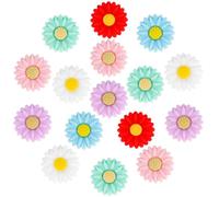 18 perline focali in silicone, 20 mm, a forma di girasoli, perline focali in silicone per portachiavi fai da te, gioielli, penne, collane e bracciali, cordini, forniture artigianali, ideali per design