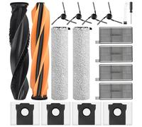 18 pezzi accessori per robot aspirapolvere Dreame Aqua10 Ultra Roller Complete, ricambio con 4 sacchetti per la polvere, 4 spazzole laterali, 4 filtri, 2 rullo di pulizia, 2 spazzola principale, 1
