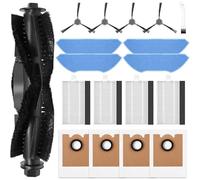 18 pezzi accessori per robot aspirapolvere Lefant M2 Pro/M2S Pro/M2 Plus, pezzi di ricambio con 1 spazzola principale, 4 salviette, 4 sacchetti per la polvere, 4 filtri, 4 spazzole laterali, 1