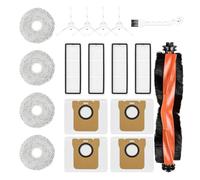 18 pezzi accessori robotici compatibili con robot aspirapolvere Xiaomi Robot Vacuum X20+/X20 Plus - 1 spazzola principale, 4 sacchetti per la polvere, 4 spazzole laterali, 4 filtri, 4 panni e 1