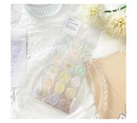 18 pezzi adesivi for timbri con sigillo di cera vintage fai da te Scrapbooking ufficiale pianificatore decorazione cancelleria etichette sigillanti buste Kawaii Inviti Di Matrimonio, Compleanno(GOLD)