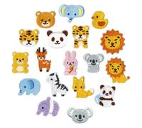 18 Pezzi Animali Toppe Termoadesive, Toppa Termoadesiva per Tessuti, Toppe Termoadesive Bambini, Cartoon Toppes Pantaloni Bambino, Toppes per Vestiti per Pantaloni, Zaini, Cappelli, Fai Da Te