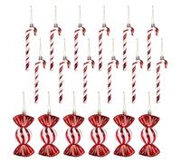 18 Pezzi Bastoncini di Zucchero Natalizi Decorazioni per Albero di Natale Candy Cane Decorazioni Natale Decorazioni Natalizie da Appendere Ciondoli Natalizi per la Decorazione di Albero di Natale