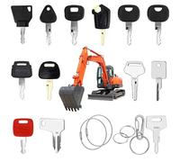 18 Pezzi Chiavi di Accensione di Ricambio Chiave di Accensione Set Chiavi di Accensione Sostitutive Kit Chiavi di Accensione Chiave Universale per Bulldozer Escavatore Veicoli da Costruzione