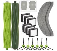 (18 Pezzi) Combo j7 Parti di Ricambio Compatibili con iRobot Combo j7+, Combo j9+, Combo 10 Max, 2 Spazzole a Rullo, 6 Spazzole Laterali, 6 Filtri, 2 Sacchetti Per La Polvere, 2 Panni Per Mop