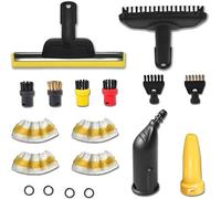 18 pezzi di accessori per pulitore a vapore Kärcher SC1 SC2 SC3 SC4 SC5, ugello manuale prolungato, spazzola rotonda, spazzole per giunti, raschietto per finestre, panno in microfibra, accessori per