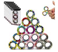 18 pezzi di anelli magnetici Fidget Toys Spinner Set di giocattoli for riempire cestini pasquali, anelli for dita Infinite ore di divertimento ADHD Stress Relief Fidget Spinner(18 Pcs)