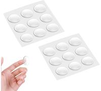 18 pezzi di cuscinetti antiscivolo in silicone da 30 mm trasparenti - cuscinetti autoadesivi in silicone e tampone in gomma, piedini in gomma autoadesivi e tampone antiurto come fermo antiscivolo e