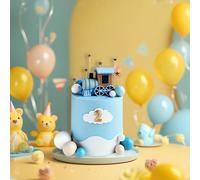 18 pezzi di decorazioni per torte a forma di treno, creative per feste baby