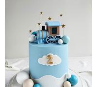 18 Pezzi Di Decorazioni Per Torte A Forma Di Treno, Creative Per Feste Di Baby