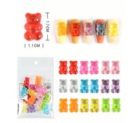 18 pezzi di decorazioni per unghie a forma di orsetti gommosi dolci e carini, accessori per manicure fai-da-te per trasformare le tue unghie in un capolavoro ricoperto di caramelle, gemme per unghie, 