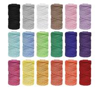 18 pezzi di filato macramè, 2 mm x 30 m, filo di cotone macramè, set di fili di cotone macramè, filo di cotone macramè, set di filati di cotone macramè, per fai da te, fai da te, fai da te, lavori a