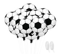 18 Pezzi Di Palloncini Decorativi Da Calcio, 2 Rotoli Di Nastri, Palloncini Decorativi A Tema Calcistico, Palloncini Da Calcio In Foil, Forniture Decorative