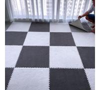 18 Pezzi Di Piastrelle For Tappeti Ad Incastro In Schiuma Spessa E Resistente Quadrate Morbide E Soffici Tappetini Da Arrampicata Antiscivolo For Sala Giochi Di Casa(Gray White)