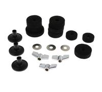 18 pezzi di set di piatti in feltro + manicotti per piatti + dadi ad alette +